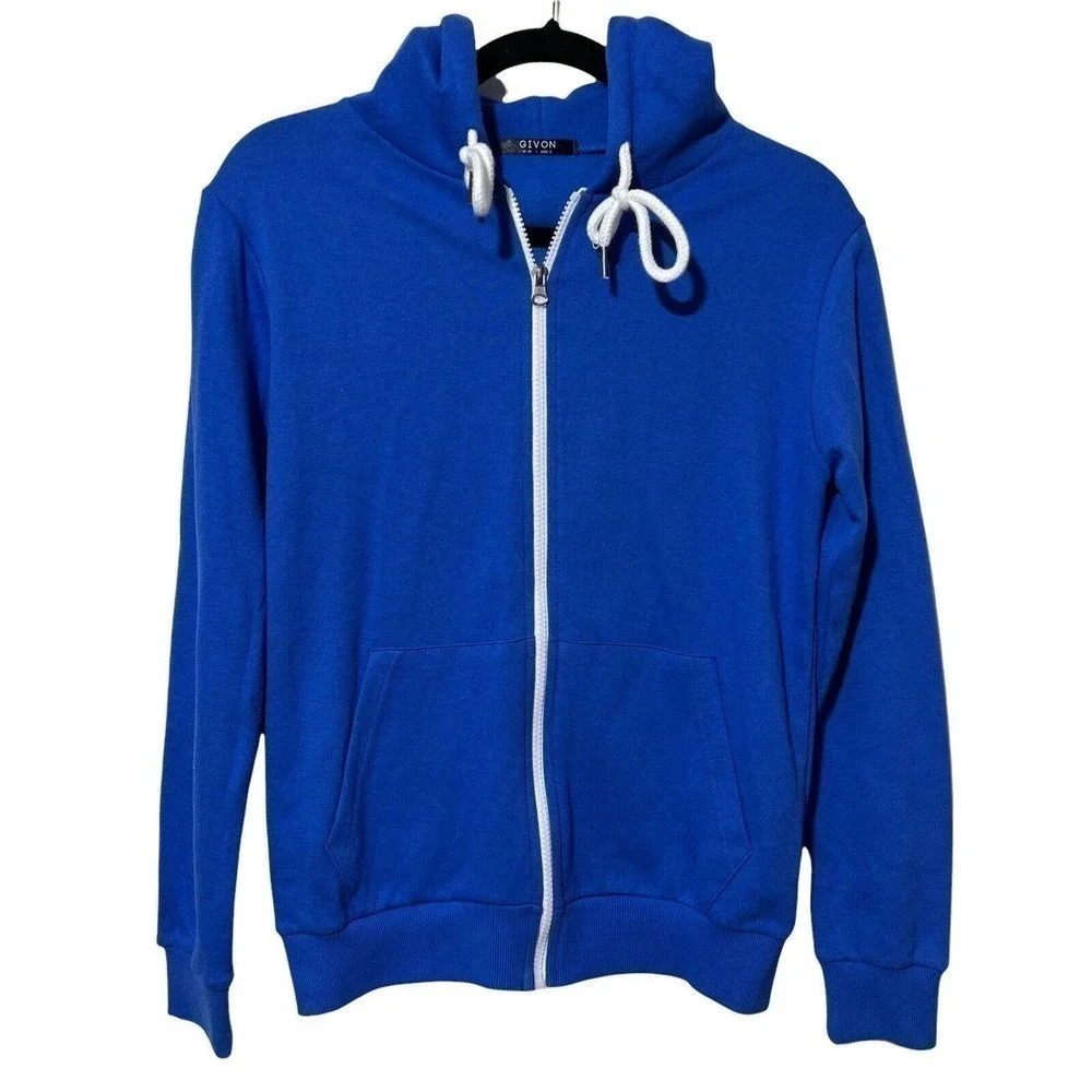 GIVON‎ Zip-up Hoodie Lightweight Comfortable Long Sleeve Kanga Pocket Womens XS